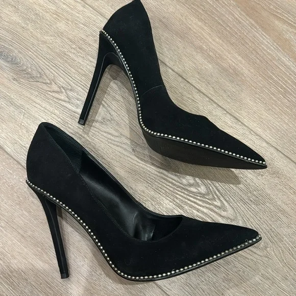Steve Madden Black Suede heels - Picture 3 of 8